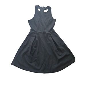 Lulus Skater Dress Womens S Black Cutout Back A Line Party LBD